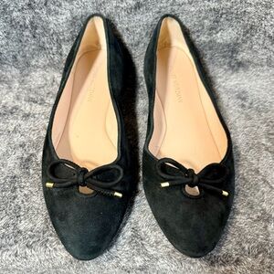 Stuart Weitzman Gabby Black Suede Flats size 5